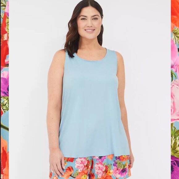 NWT Lane Bryant Cacique Tank & Short PJ Sleep Set Size 22 24 (3X) Dreamy Cool! - Picture 1 of 7